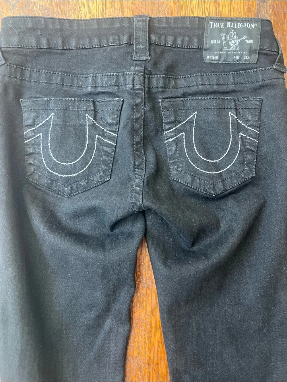 True Religion Stella Low Rise Jeans in Black